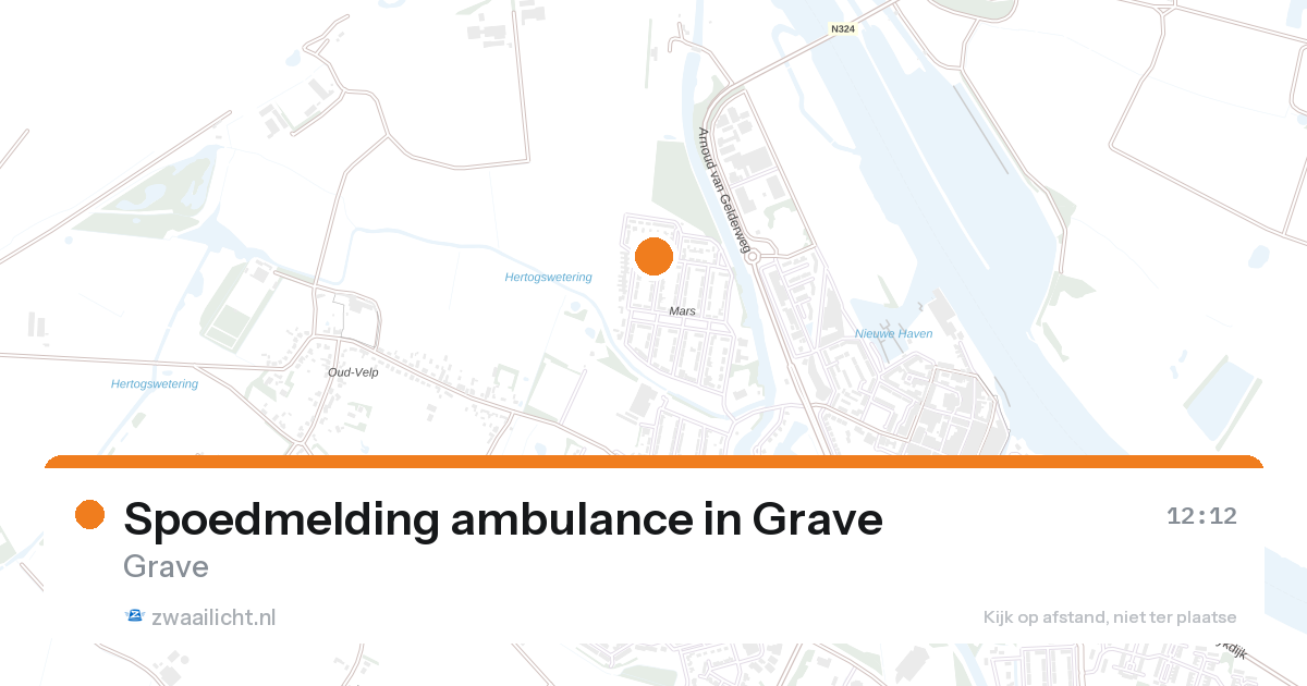Spoedmelding ambulance in Grave — 26 aug 2026
