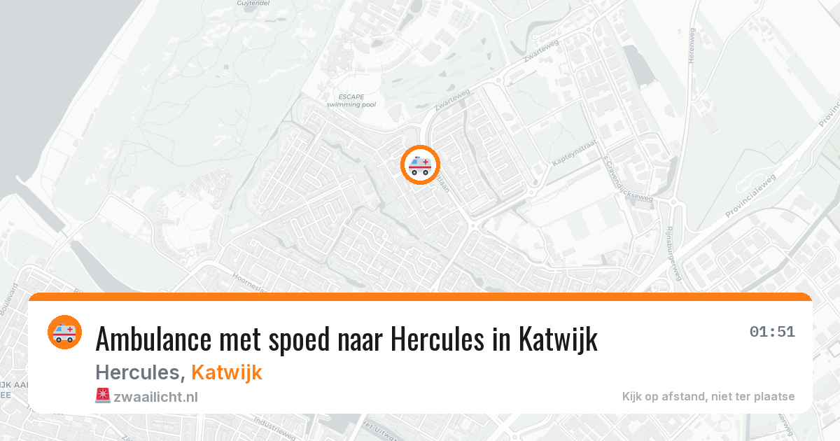 Ambulance met spoed naar Hercules in Katwijk — 10 mrt 2026