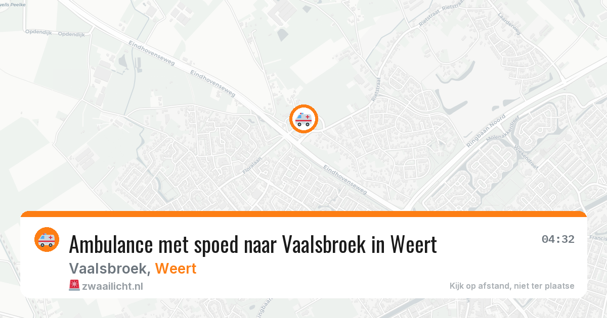 Ambulance met spoed naar Vaalsbroek in Weert — 3 aug 2026