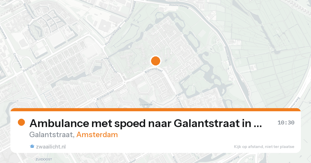 Ambulance met spoed naar Galantstraat in Amsterdam — 15 aug 2026