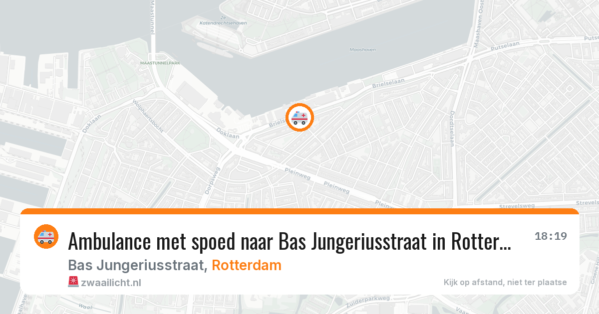 Ambulance met spoed naar Bas Jungeriusstraat in Rotterdam — 20 mei 2026