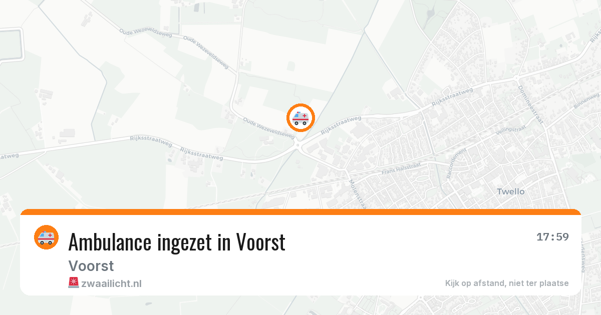 Ambulance ingezet in Voorst — 1 aug 2026