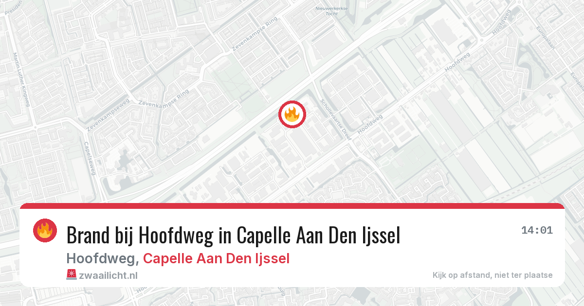 Brand bij Hoofdweg in Capelle Aan Den Ijssel — 5 aug 2026