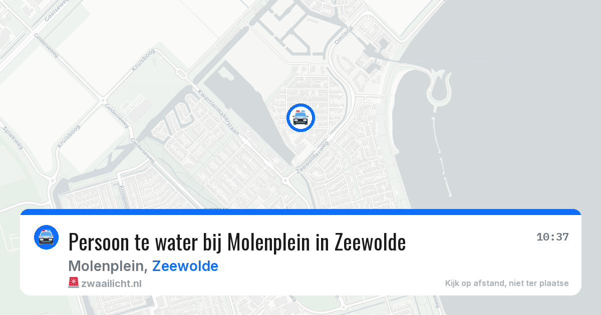 Persoon te water bij Molenplein in Zeewolde — 27 jan 2026