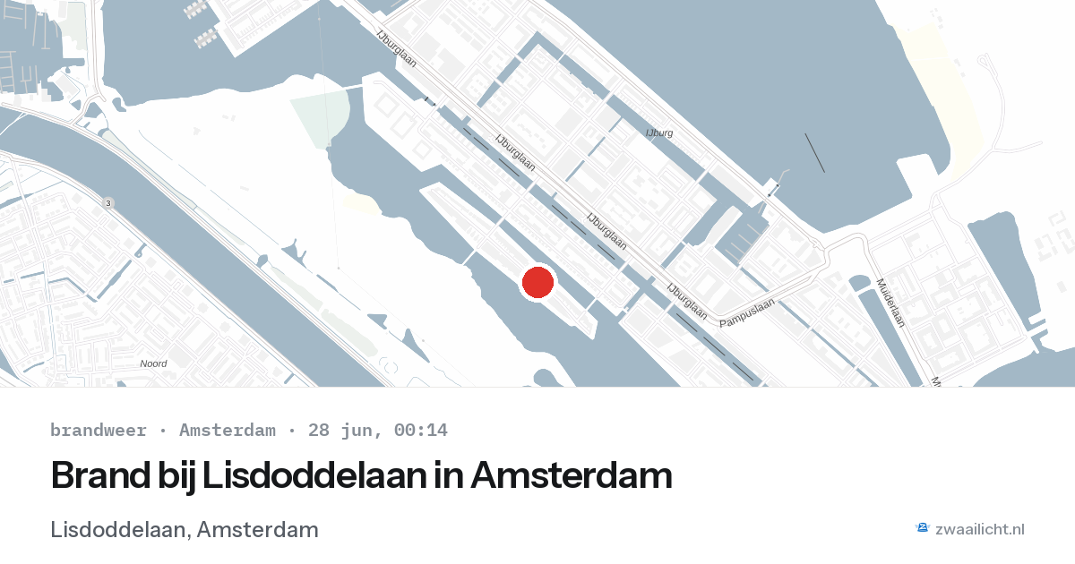 Brand bij Lisdoddelaan in Amsterdam — 27 jun 2026