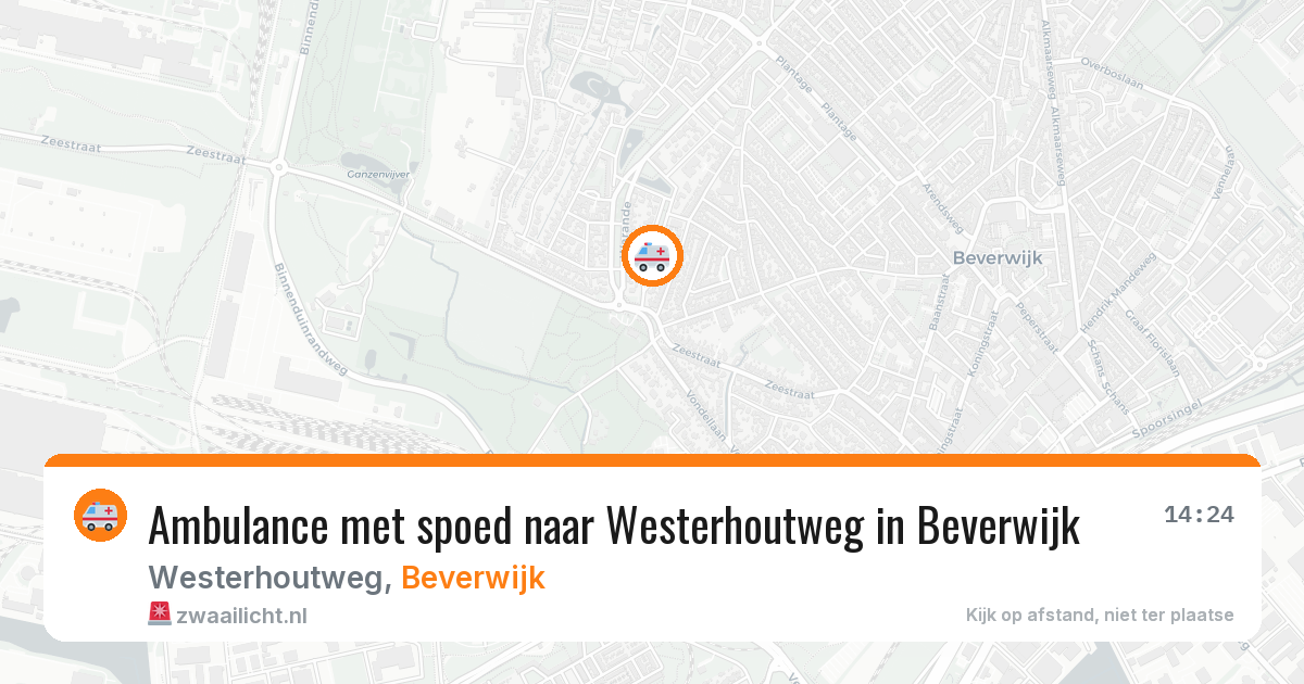 Ambulance met spoed naar Westerhoutweg in Beverwijk — 26 mei 2026