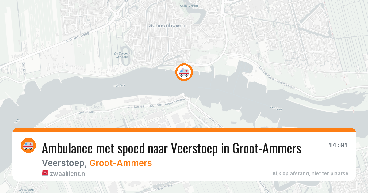 Ambulance met spoed naar Veerstoep in Groot-Ammers — 18 jul 2026