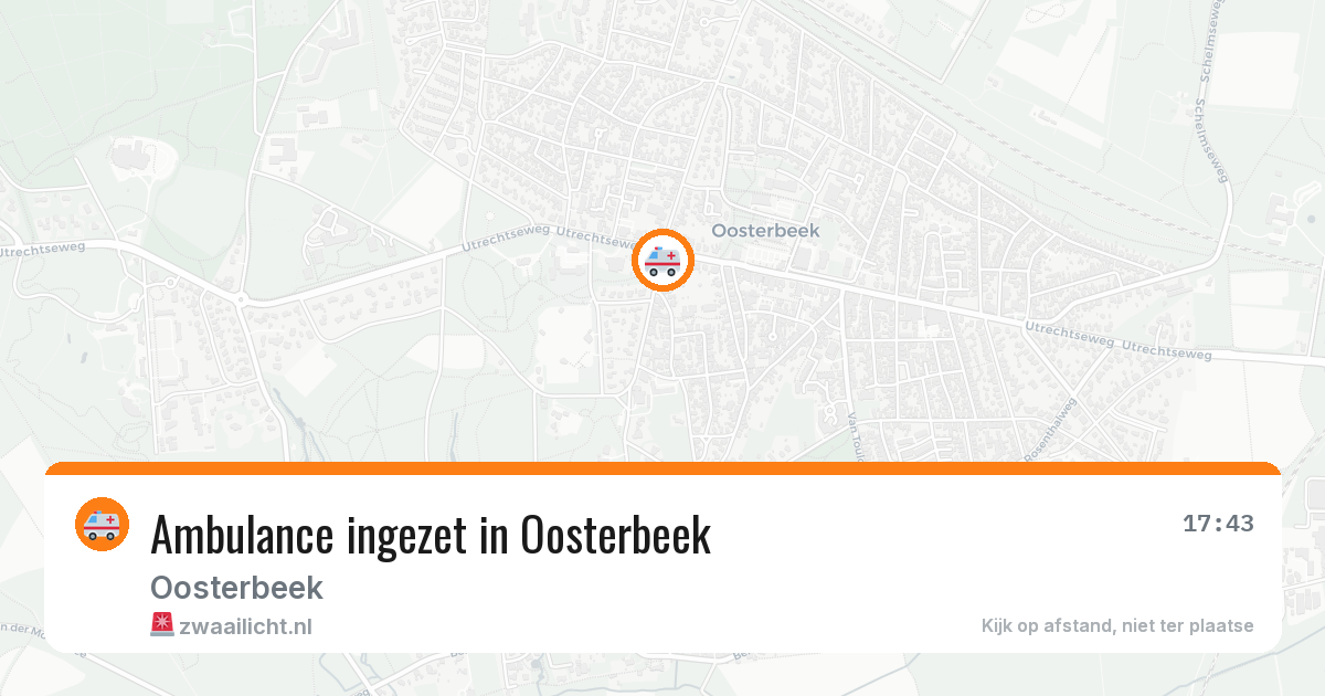 Ambulance ingezet in Oosterbeek — 10 aug 2026