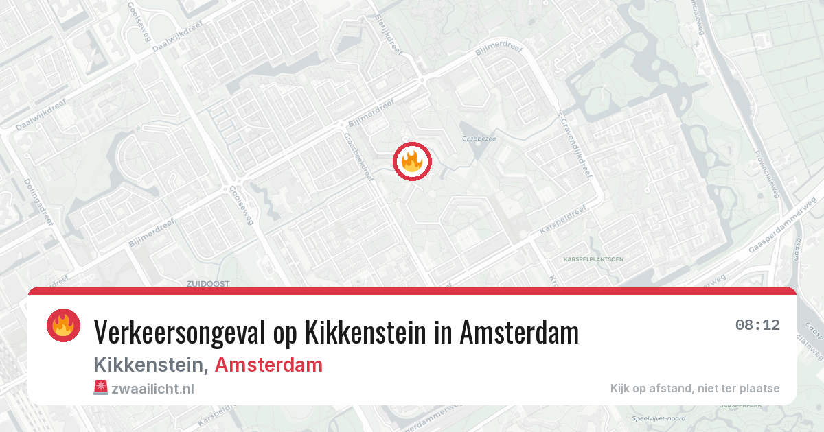 Verkeersongeval op Kikkenstein in Amsterdam — 23 jun 2026