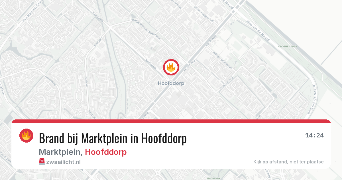 Brand bij Marktplein in Hoofddorp — 30 mei 2026