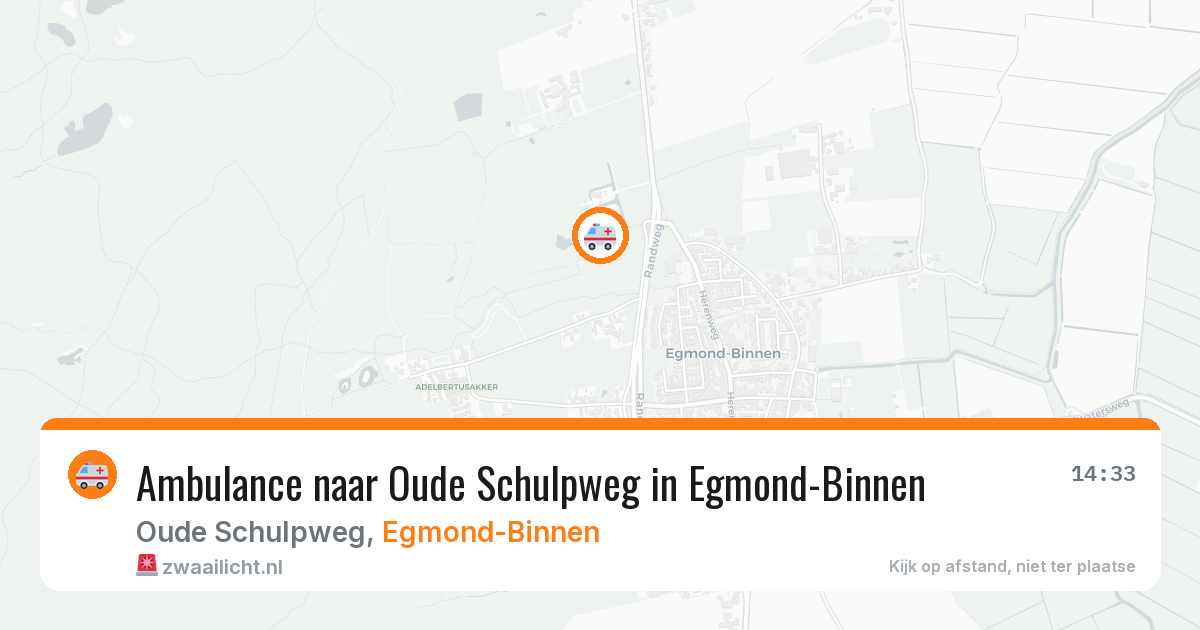 Ambulance naar Oude Schulpweg in Egmond-Binnen — 14 apr 2026