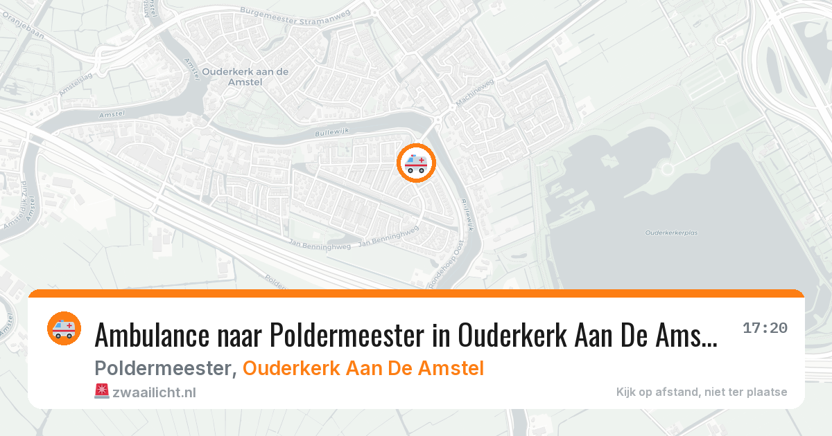 Ambulance naar Poldermeester in Ouderkerk Aan De Amstel — 4 jun 2026