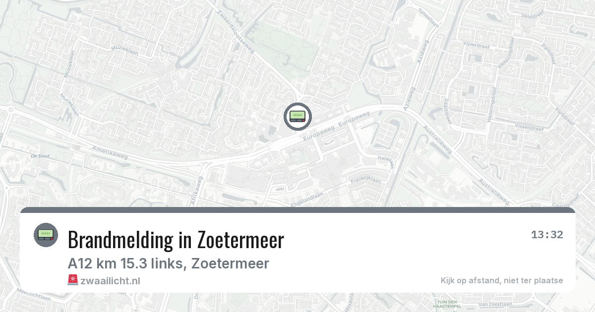 Brandmelding in Zoetermeer — 2 mrt 2026