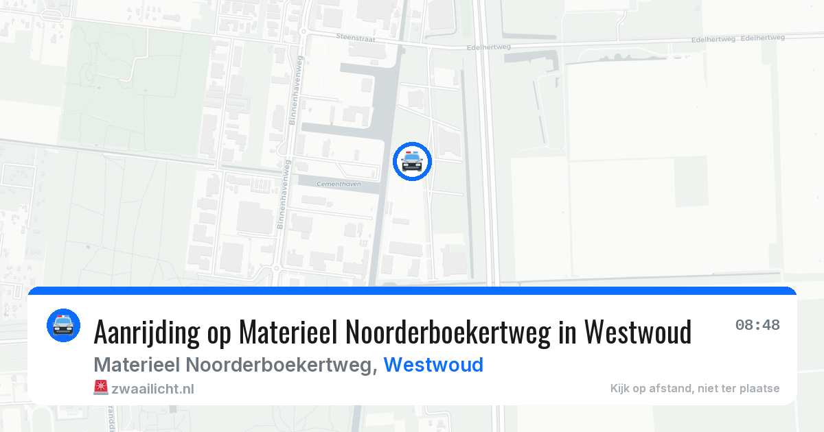 Aanrijding op Materieel Noorderboekertweg in Westwoud — 12 jun 2026