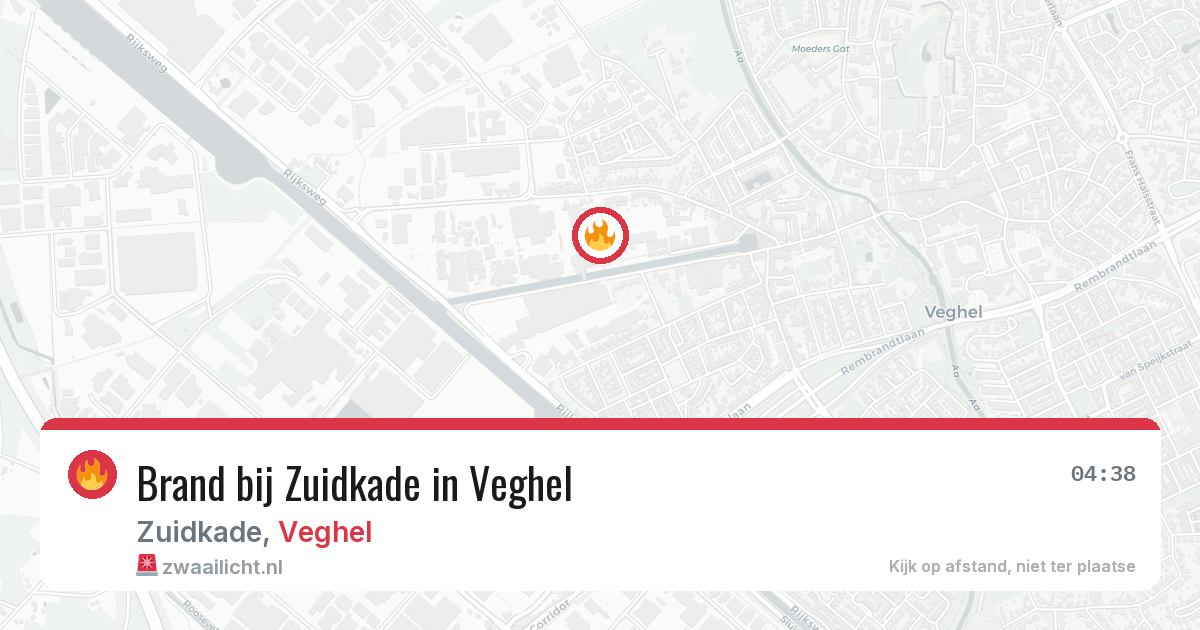 Brand bij Zuidkade in Veghel — 15 feb 2026