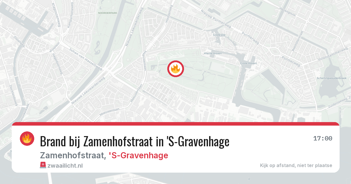 Brand bij Zamenhofstraat in 'S-Gravenhage — 23 mrt 2026