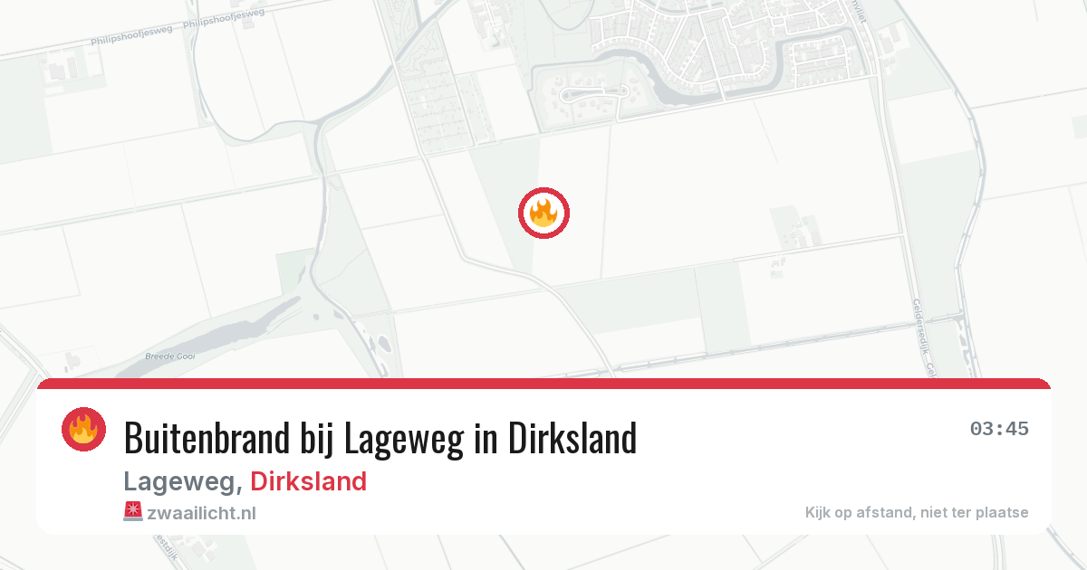 Buitenbrand bij Lageweg in Dirksland — 21 jun 2026