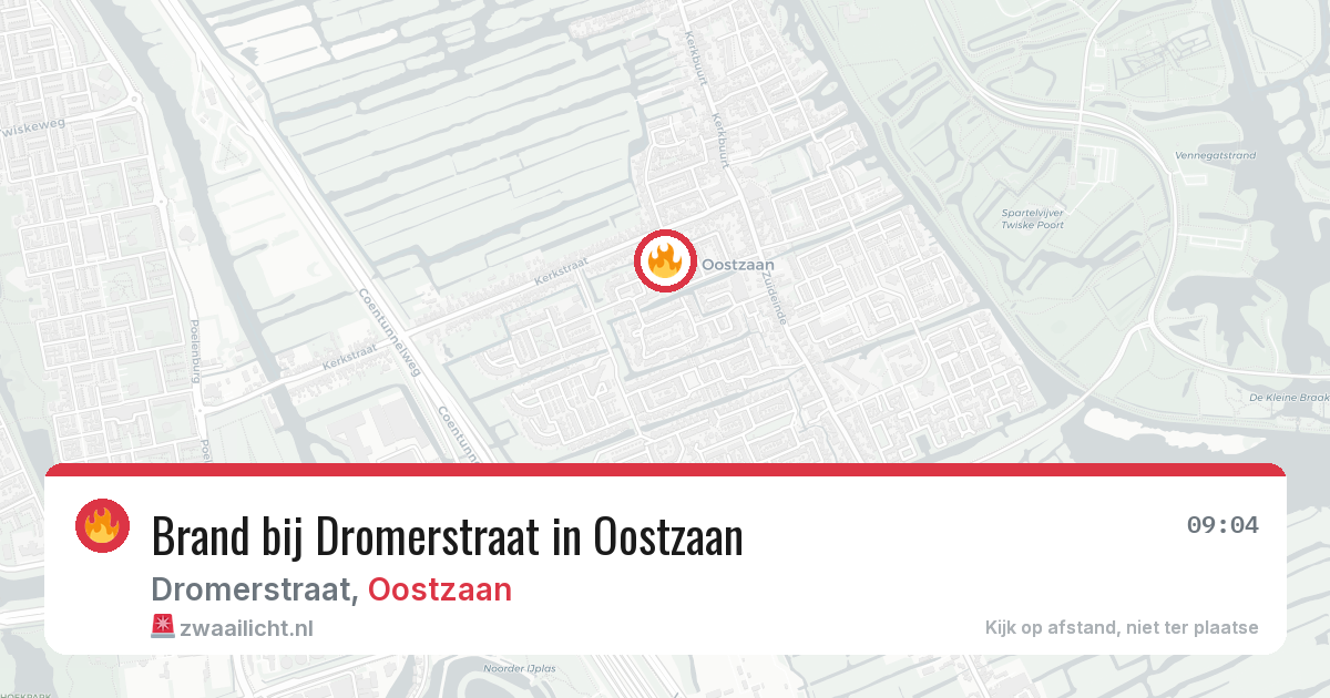 Brand bij Dromerstraat in Oostzaan — 13 jun 2026