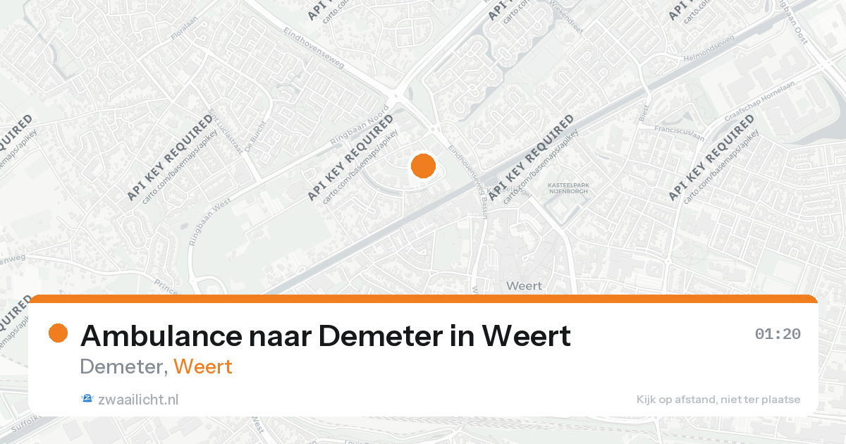 Ambulance naar Demeter in Weert — 25 aug 2026