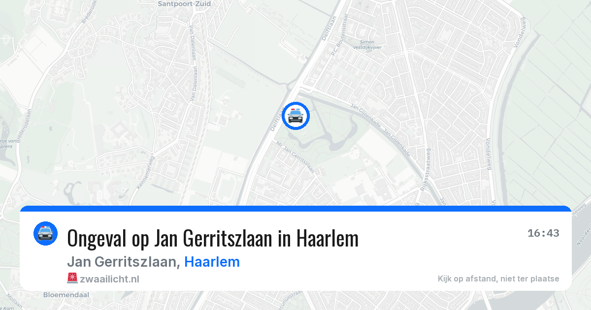 Ongeval op Jan Gerritszlaan in Haarlem — 1 jul 2026
