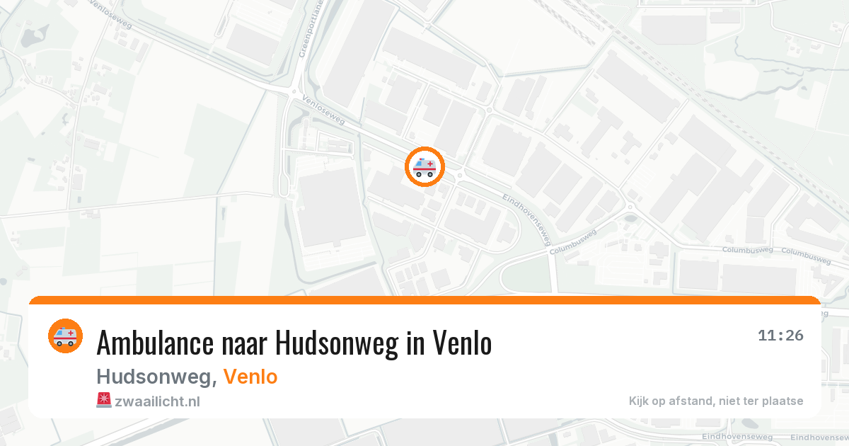 Ambulance naar Hudsonweg in Venlo — 13 jul 2026