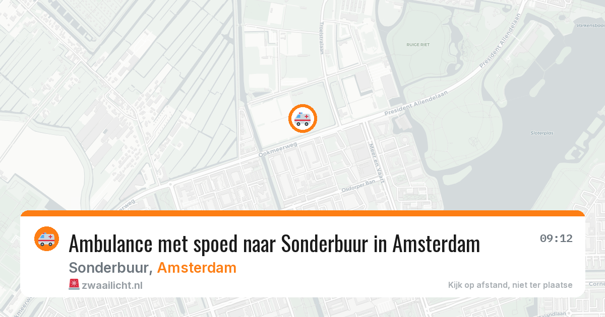 Ambulance met spoed naar Sonderbuur in Amsterdam — 22 mei 2026
