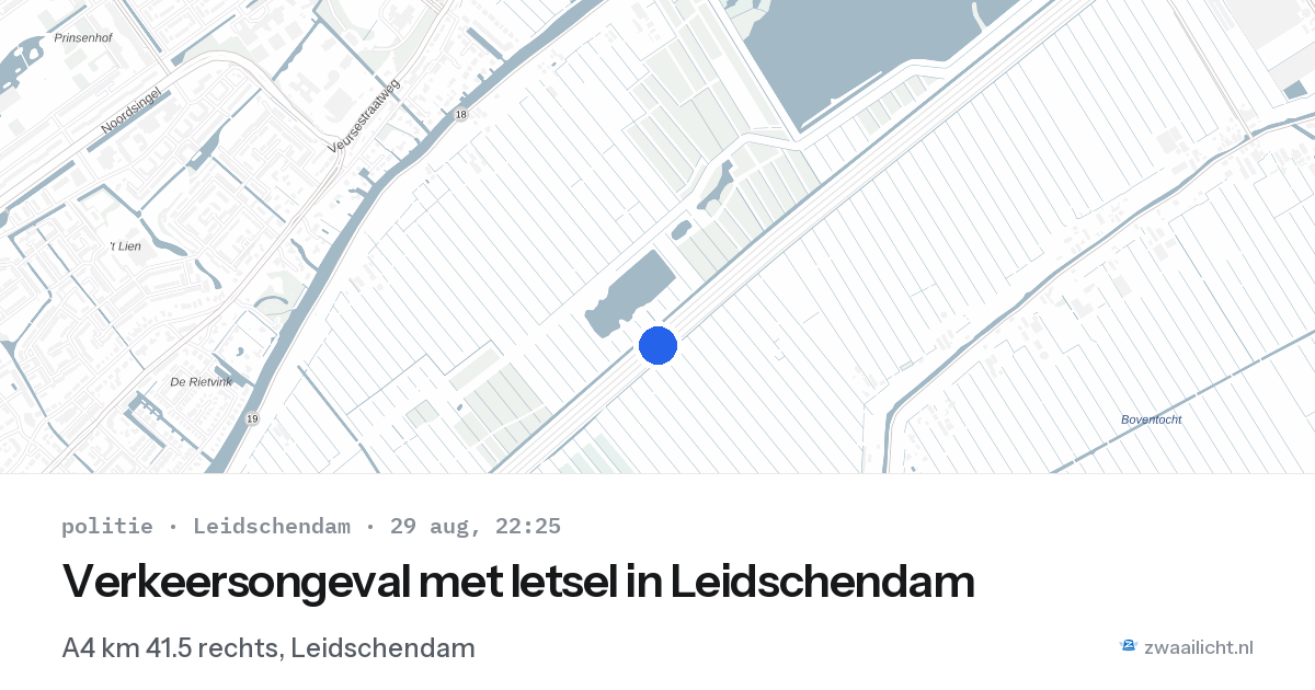Verkeersongeval met letsel in Leidschendam — 29 aug 2026