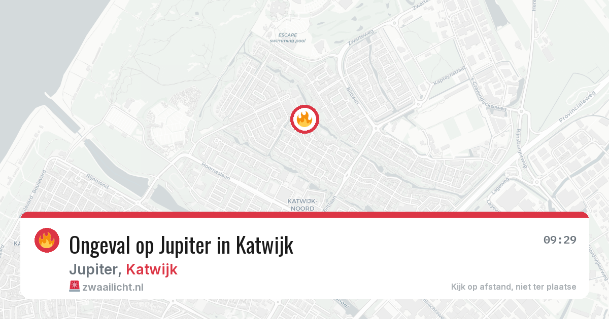 Ongeval op Jupiter in Katwijk — 12 jun 2026