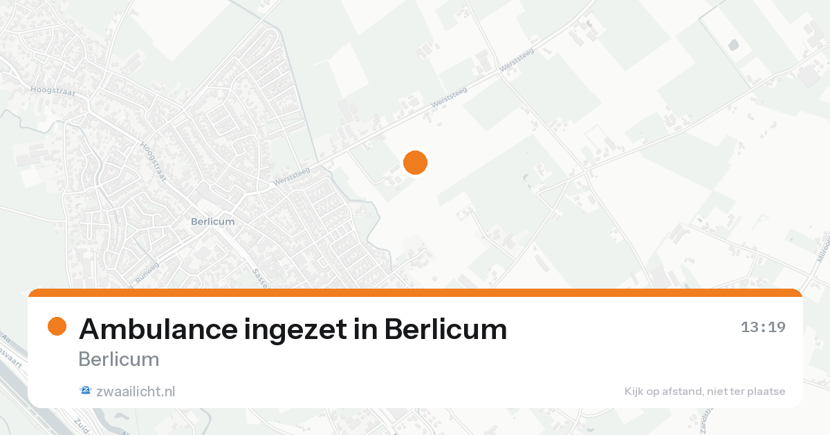 Ambulance ingezet in Berlicum — 16 aug 2026