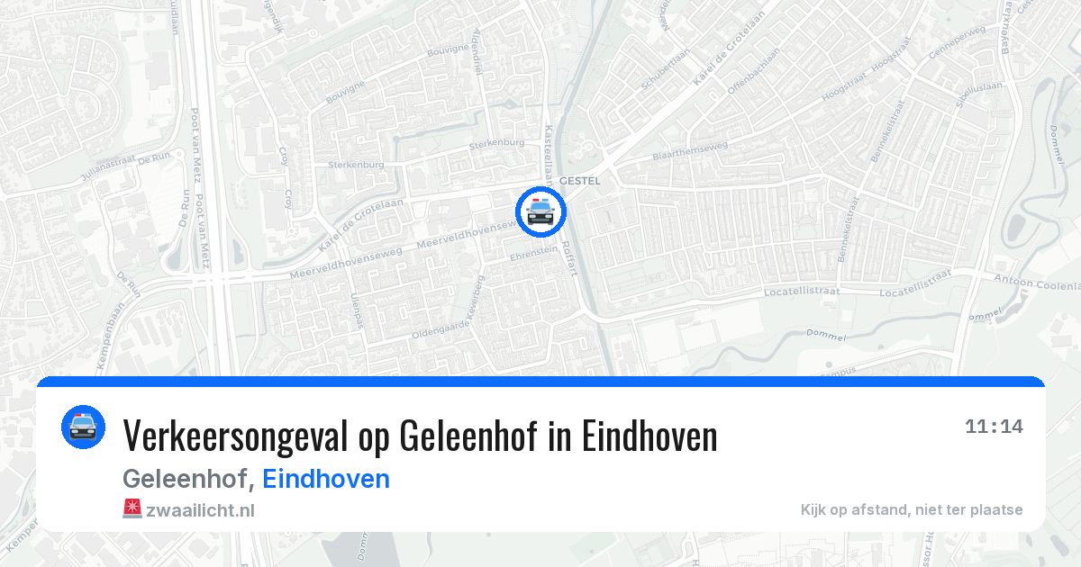 Verkeersongeval op Geleenhof in Eindhoven — 8 aug 2026