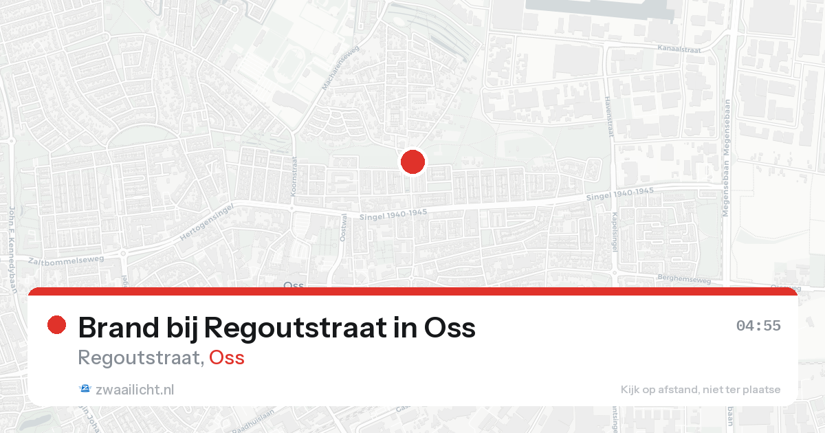 Brand bij Regoutstraat in Oss — 18 aug 2026