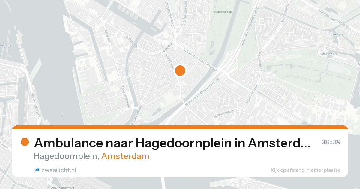 Ambulance naar Hagedoornplein in Amsterdam — 15 aug 2026