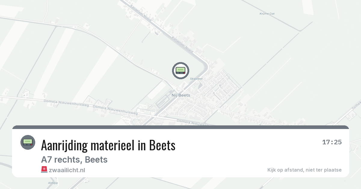 Aanrijding materieel in Beets — 5 mrt 2026