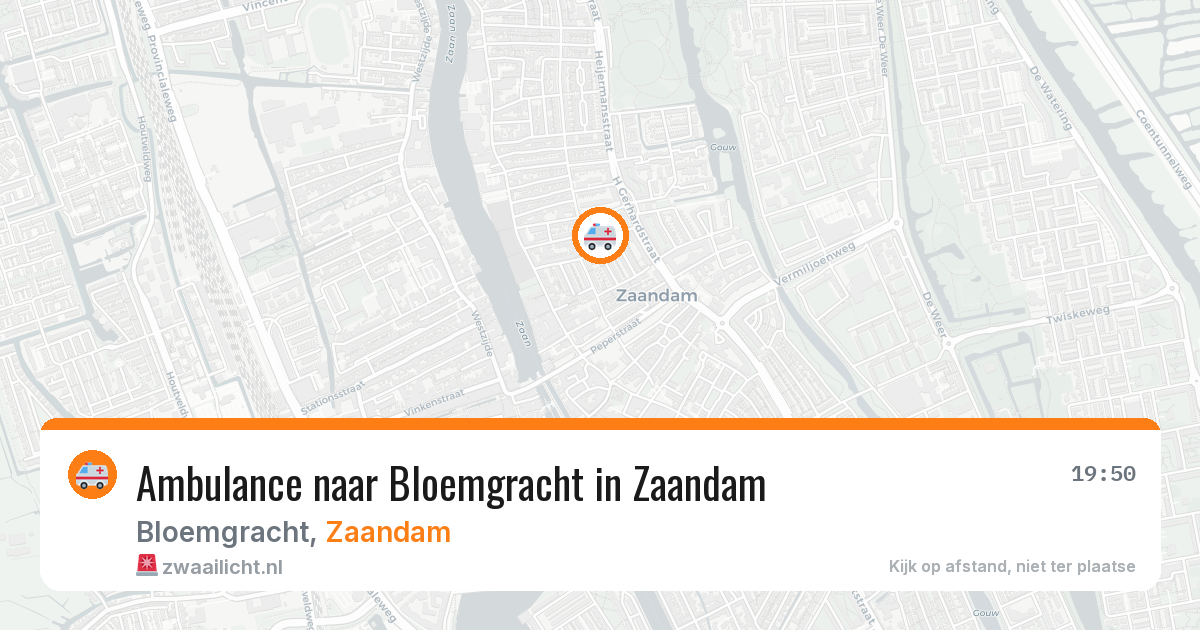 Ambulance naar Bloemgracht in Zaandam — 13 jun 2026