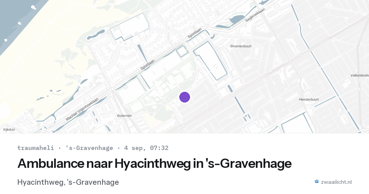 Ambulance naar Hyacinthweg in 's-Gravenhage — 4 sep 2026