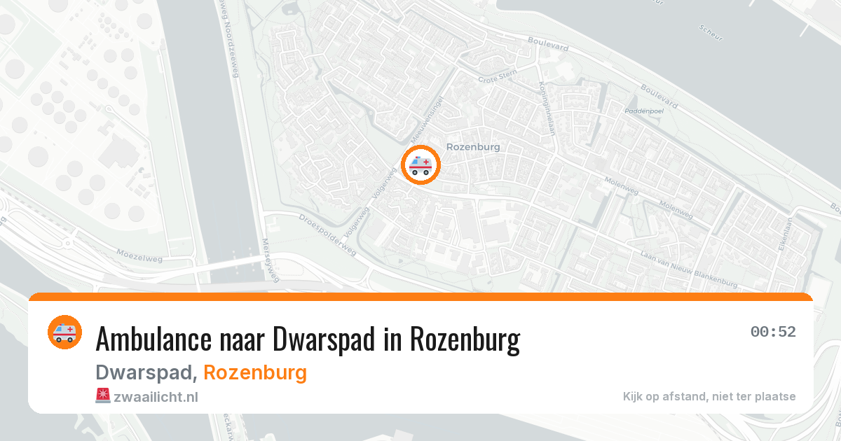 Ambulance naar Dwarspad in Rozenburg — 8 jun 2026