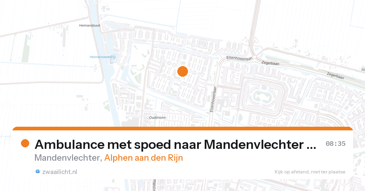Ambulance met spoed naar Mandenvlechter in Alphen aan den Rijn — 27 aug 2026