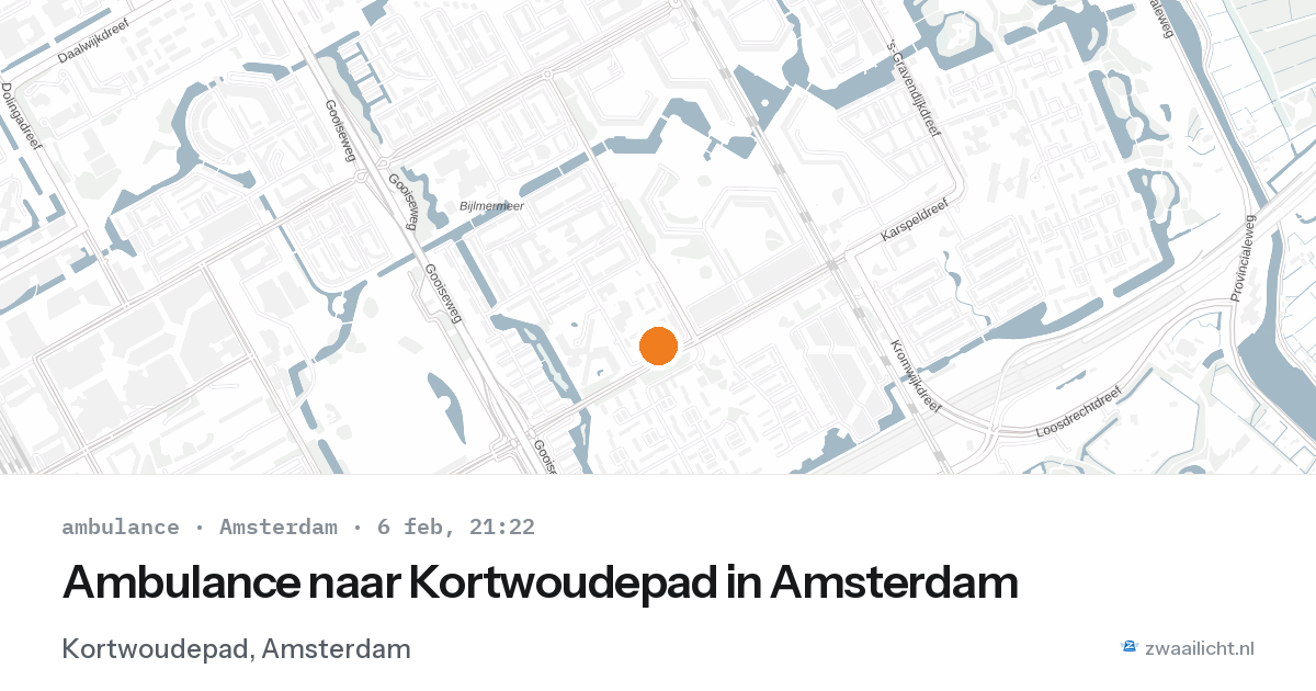 Ambulance naar Kortwoudepad in Amsterdam — 6 feb 2026