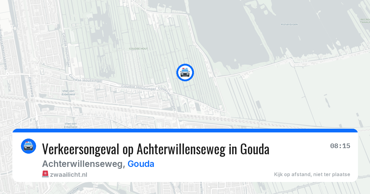 Verkeersongeval op Achterwillenseweg in Gouda — 23 mrt 2026