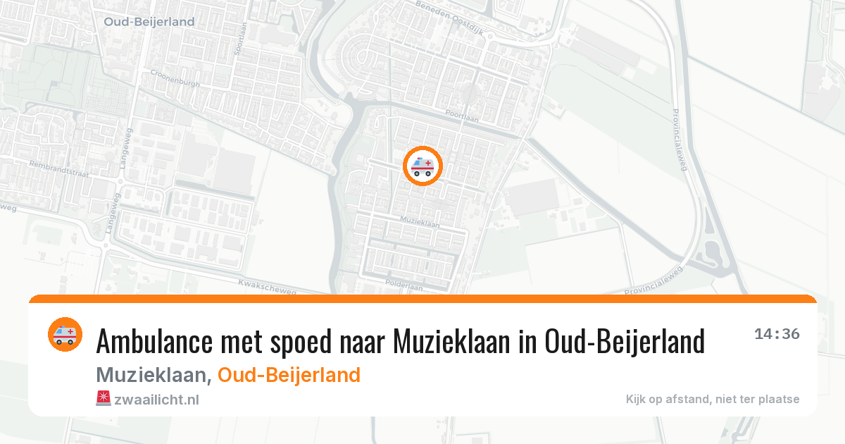 Ambulance met spoed naar Muzieklaan in Oud-Beijerland — 29 jan 2026