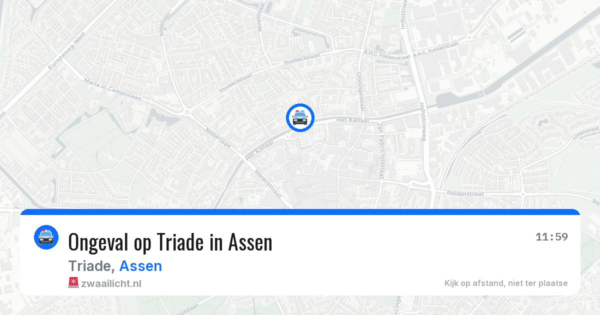 Ongeval op Triade in Assen — 10 jul 2026