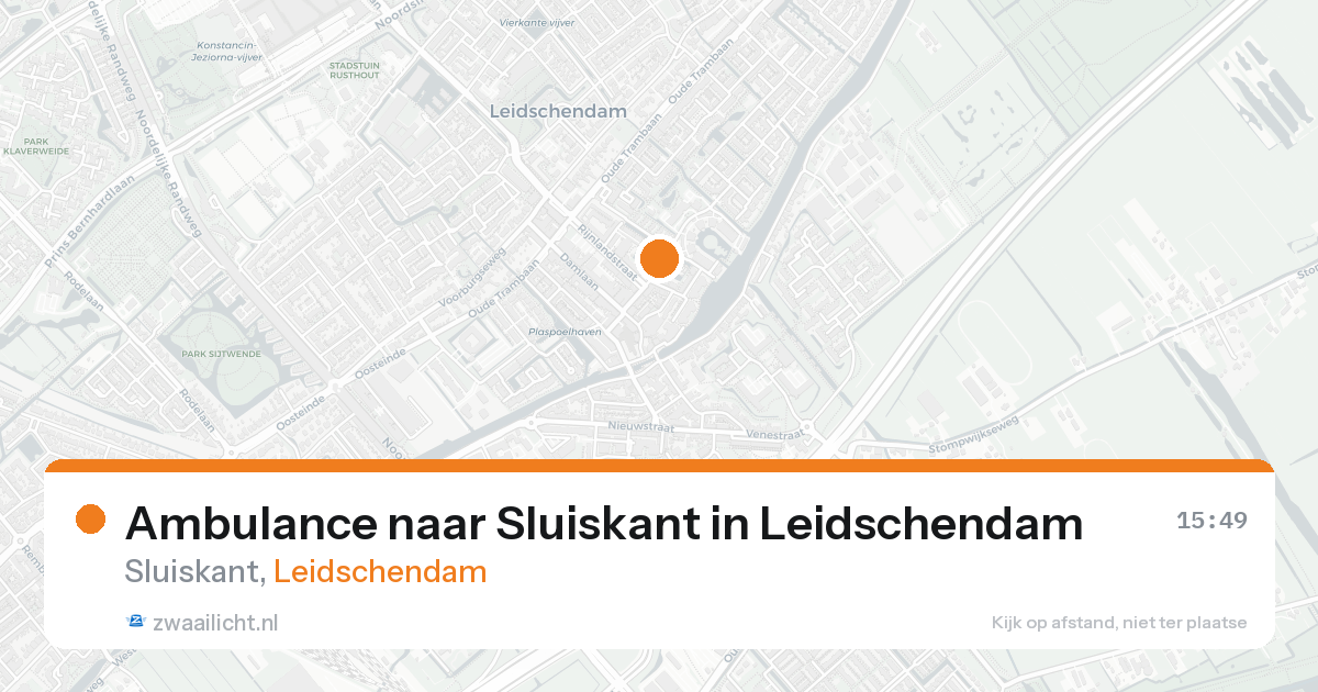 Ambulance naar Sluiskant in Leidschendam — 24 aug 2026