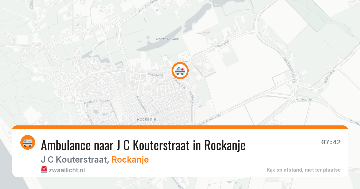 Ambulance naar J C Kouterstraat in Rockanje — 12 aug 2026