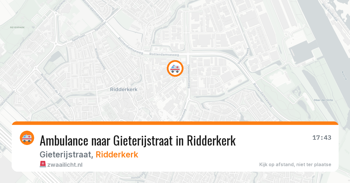 Ambulance naar Gieterijstraat in Ridderkerk — 23 mei 2026