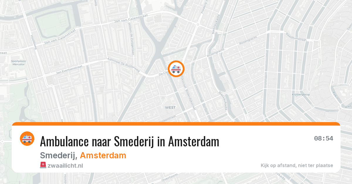 Ambulance naar Smederij in Amsterdam — 3 mrt 2026