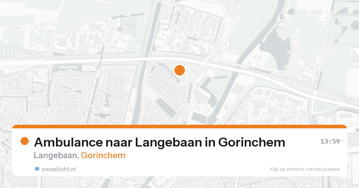 Ambulance naar Langebaan in Gorinchem — 18 aug 2026