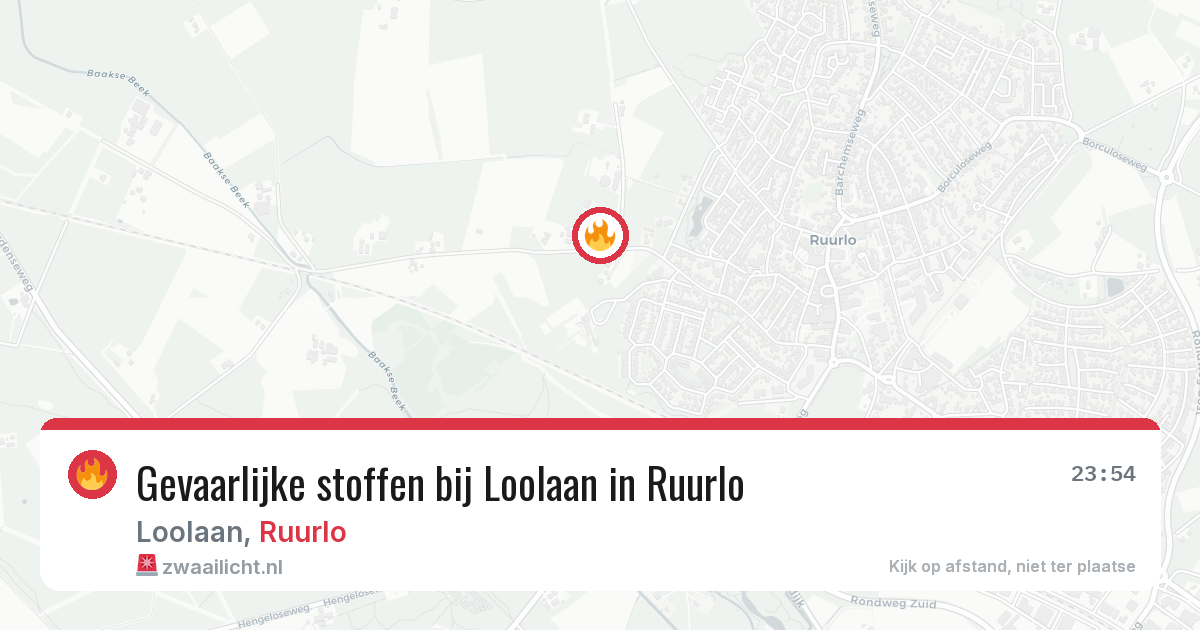 Gevaarlijke stoffen bij Loolaan in Ruurlo — 13 jun 2026