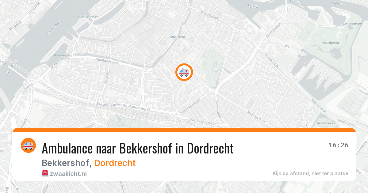 Ambulance naar Bekkershof in Dordrecht — 26 jun 2026