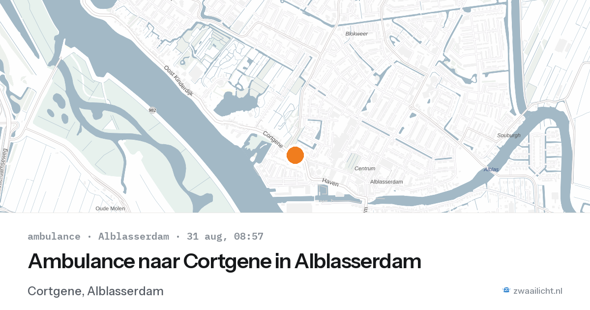 Ambulance naar Cortgene in Alblasserdam — 31 aug 2026