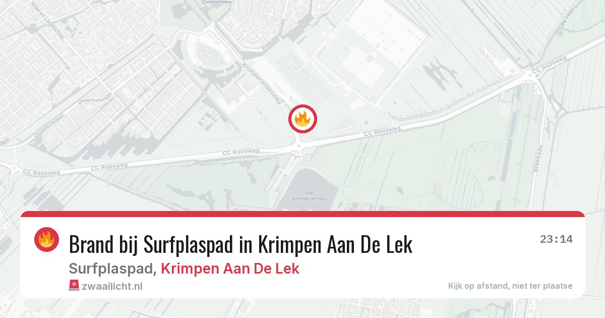 Brand bij Surfplaspad in Krimpen Aan De Lek — 27 jul 2026
